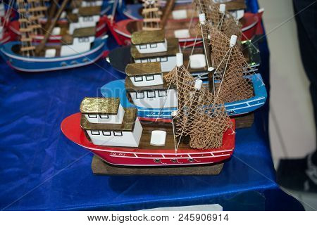 Set Of Mini Size Colorful Model Boats