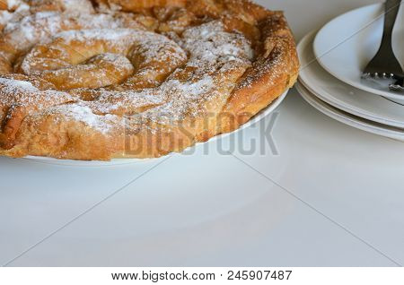 Ensaimada  Is Coil-shaped Flaky Pastry  From Mallorca, Balearic Islands.  This Is One Of The Most Ic