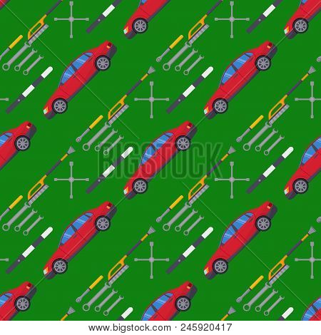 Auto Transport Vector Motorist Equipment Transportation Service Car Driver Tools High Detailed Repai