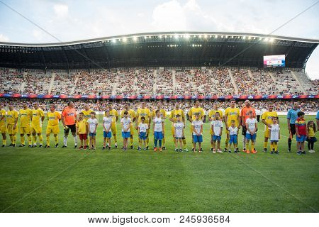 Football Players During A Match