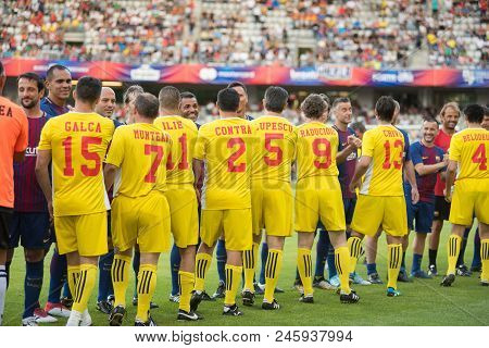 Football Players During A Match