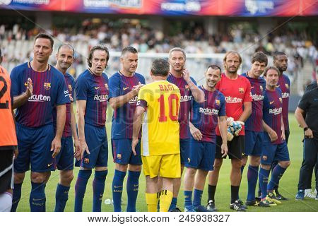 Football Players During A Match
