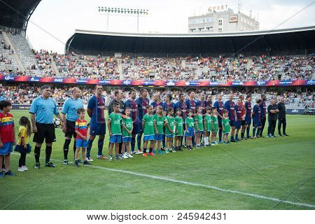 Football Players During A Match