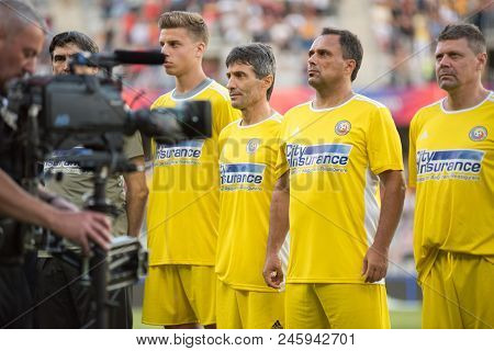 Football Players During A Match