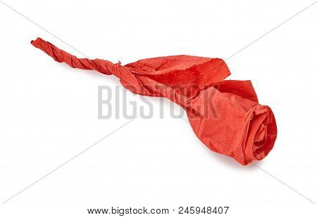 Origami Roses On White Background