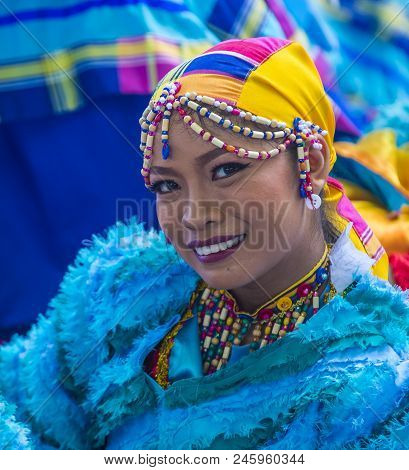 Manila , Philippines - April 27 :participant In The Aliwan Fiesta In Manila Philippines On April 27 