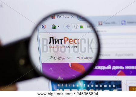 Ryazan, Russia - June 16, 2018: Homepage Of Litres Website On The Display Of Pc, Url - Litres.ru