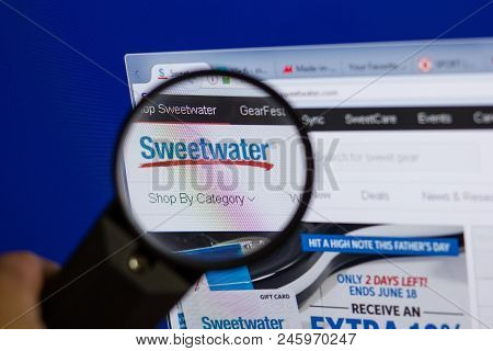 Ryazan, Russia - June 16, 2018: Homepage Of Sweetwater Website On The Display Of Pc, Url - Sweetwate