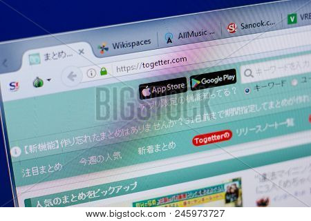 Ryazan, Russia - June 17, 2018: Homepage Of Togetter Website On The Display Of Pc, Url - Togetter.co