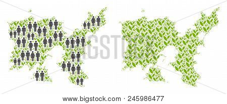 People Population And Environment Limnos Greek Island Map. Vector Composition Of Limnos Greek Island