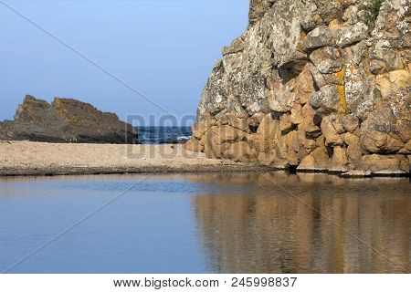 Landscape From The Mouth Of The River Rezovska And The Black Sea On The Beach In Sinemorets, Bulgari