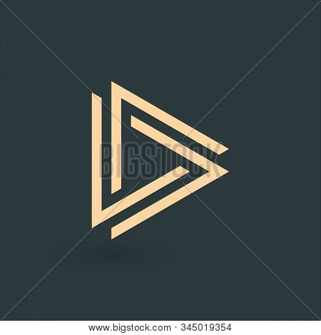 Geometric Triangle Unity Abstract Logo Design. Technology Business Identity Concept. Creative Corpor
