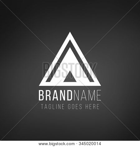 Geometrical Triangle Or Arrow In Three Parts Logo Design. Technology Business Identity Concept. Crea