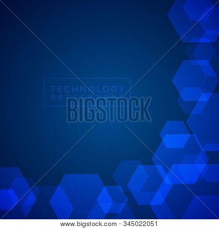 Technology Background Modern Abstract Desgin Geometric Haxagon Shape Line Grid Pattern. Vector Illus