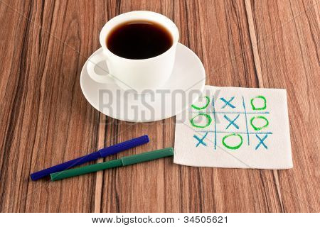 Tick-tack-toe, egy szalvétára