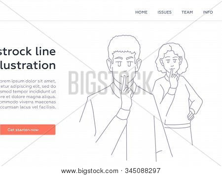 Shush - Modern Line Design Style Web Banner