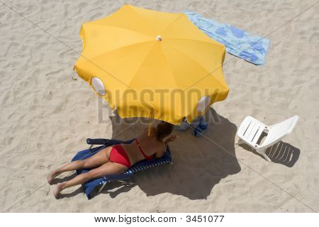 Woman On Beach