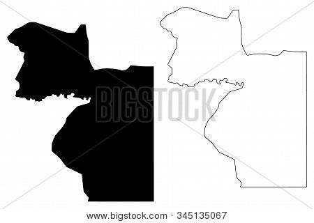 Wele-nzas (republic Of Equatorial Guinea, Provinces Of Equatorial Guinea) Map Vector Illustration, S