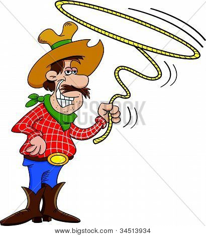 Cowboy met een lasso