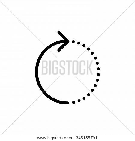 Refresh Arrow Symbol Composed Of Dots. Stock Vector Illustration Isolated On White Background.