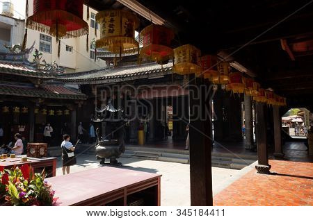 Lukang, Taiwan - October 18th, 2019: Lukang Tianhou Temple, also known as Mazu Temple at Changhua, Taiwan