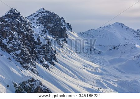 Winter Mountain Landscape. Region Axamer Lizum, Austria