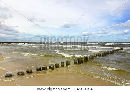 海と砂の背景