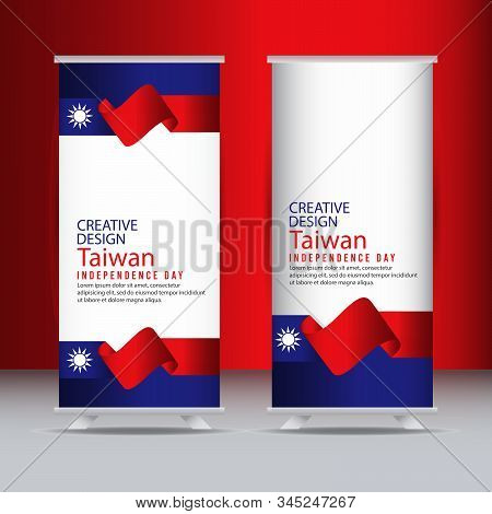 Creative Design Taiwan Independence Day Celebration Vector Template Illustration