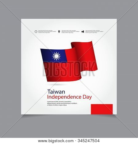 Taiwan Independence Day Celebration Vector Template Illustration
