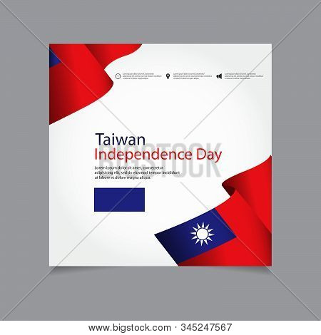 Taiwan Independence Day Celebration Vector Template Illustration