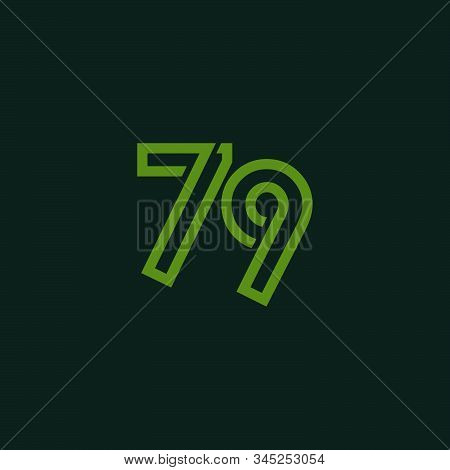 79 Years Anniversary Celebration Vector Template Design Illustration