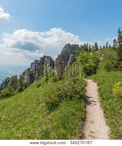 Ostra Hill With Rocks, Meadows And Hiking Trail In Velka Fatra Mountains In Slovakia During Beautifu