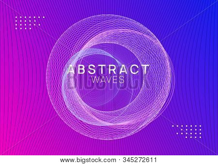 Dj Event. Dynamic Fluid Shape And Line. Minimal Show Banner Design. Dj Event Neon Flyer. Techno Tran