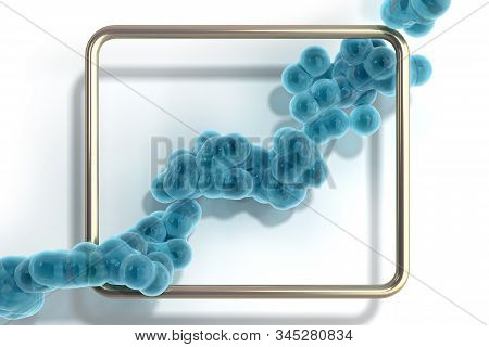 Abstract Light Color Frame As Background With Soft Color Balls 3d Render Image