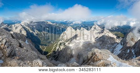 Spectacular Alpine View From Slovenian Highest Mountain Triglav.