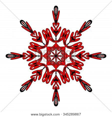 Abstract Circle Floral Element In Scandinavian Style. Vector Illustration. Isolate D On White Backgr