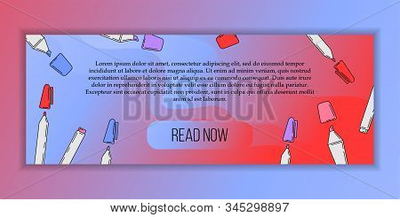 Education Courses Banner Concept. Modern Illustration For Design And Web.