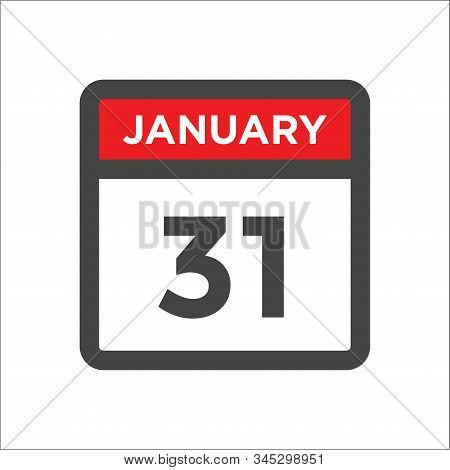 January 31 Calendar Icon W Day Of Month