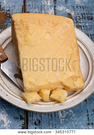 Cheese Collection, Hard Italian Cheese, Aged Parmesan Or Grana Padano Cheese