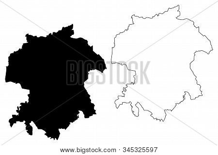 Viljandi County (republic Of Estonia, Counties Of Estonia) Map Vector Illustration, Scribble Sketch 