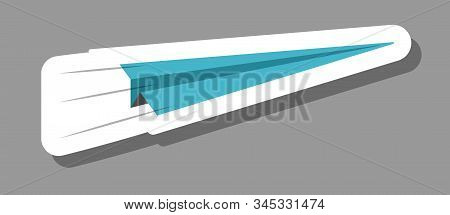 Paper Plane Icon That Symbolizes Freelance And Creativity. All The Objects, Shadows And Background A