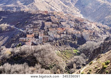 Amazing Berber Village Located In High Atlas Mountains, Morocco
