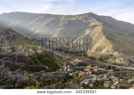 Berber Town Located High In Atlas Mountains, Morocco