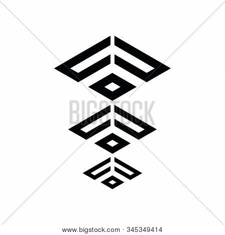 Abstract Line Logo With Triangle Design Vector Template