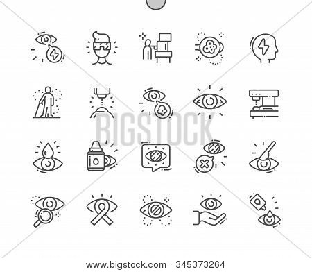 Glaucoma Well-crafted Pixel Perfect Vector Thin Line Icons 30 2x Grid For Web Graphics And Apps. Sim