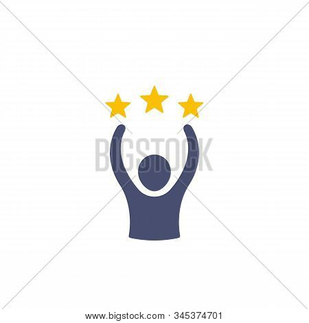 Competence And Skills Icon Isolated On White, Eps 10 File, Easy To Edit