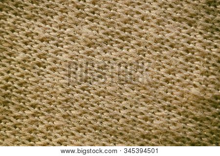 Close Up Of Cloth Meterial. Old Bed Linen Texture