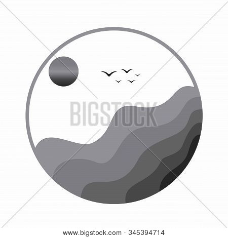 Amazing View On Beach Or Desert In The Dark
