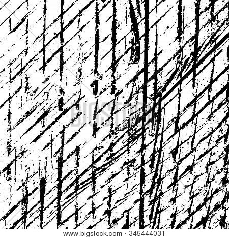 Distress Overlay Drip Dirty Black Paint Line Digonal Grid Texture For Your Design. Eps10 Vector.