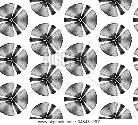 Grey Black And White Vintage Seamless Pattern. Hand Drawn Watercolor Ornament. Ravishing Repeating T
